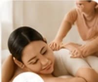 At-home massage service in a calm neutral room