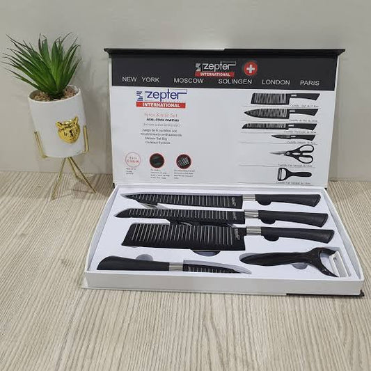 Zepter 6 in 1 Kitchen knives set with peeler & Scissor - Made for Europe - Poland Lot Import