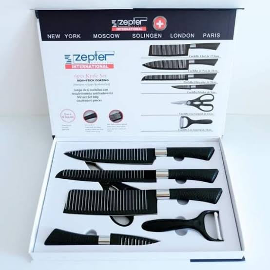 Zepter 6 in 1 Kitchen knives set with peeler & Scissor - Made for Europe - Poland Lot Import