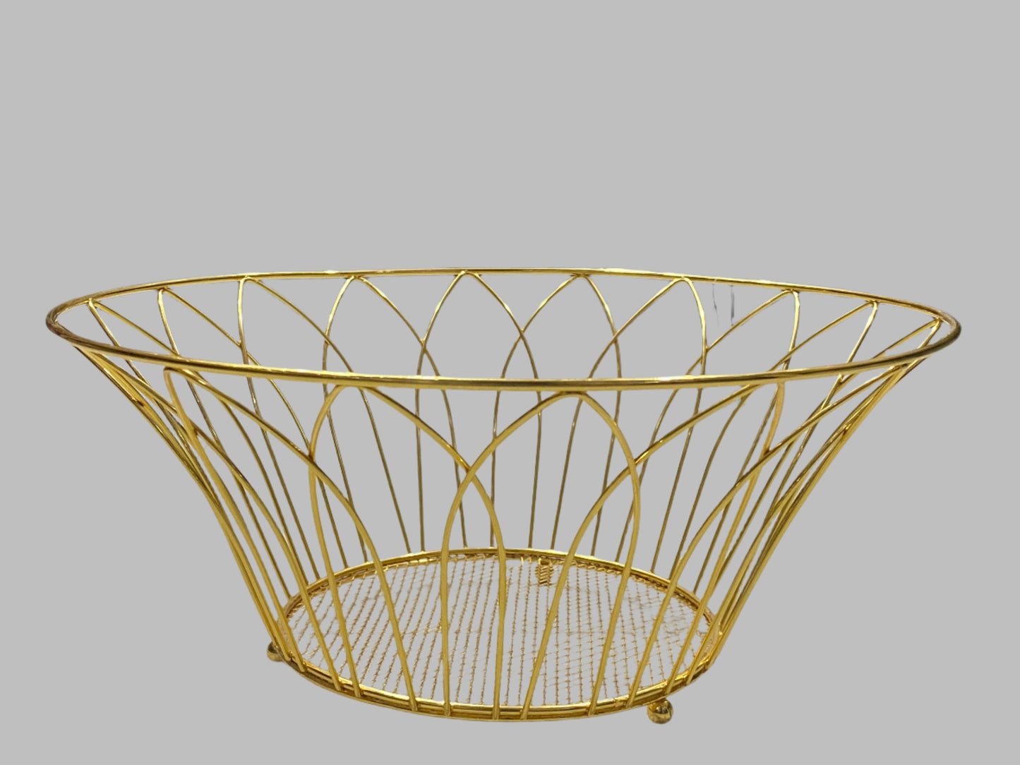 3 DESIGN FOOD BASKET GOLDEN COLOR