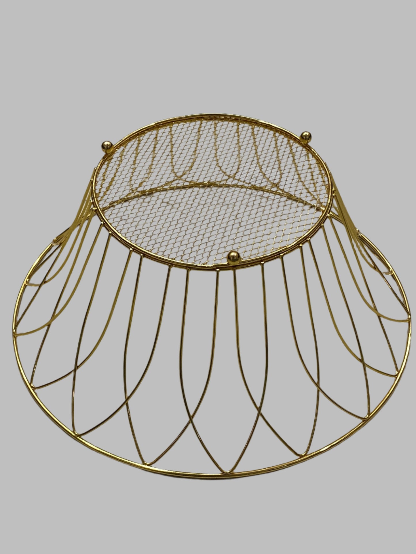 3 DESIGN FOOD BASKET GOLDEN COLOR