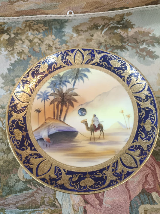 24K GOLD CAKE PLATE ANTIQUE ENGLAND IMPORTED 1 ANTIQUE PIECE ONLY