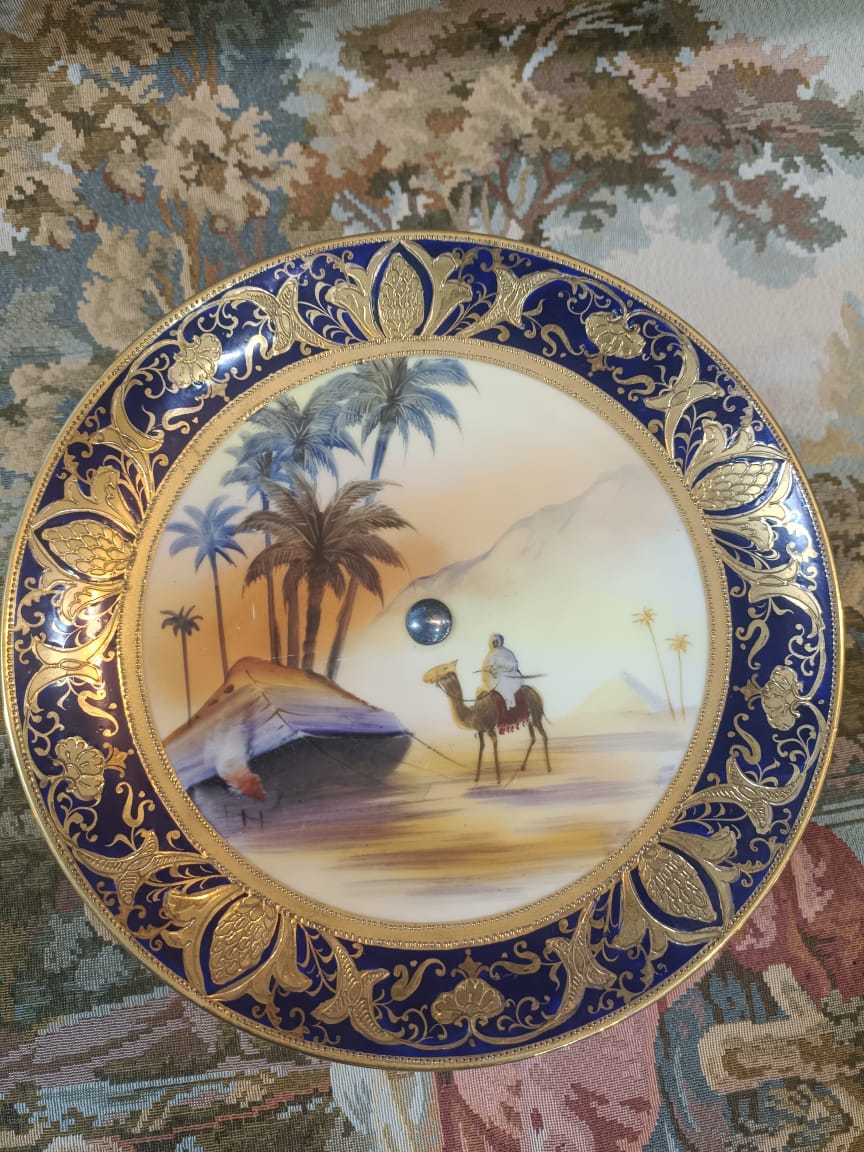 24K GOLD CAKE PLATE ANTIQUE ENGLAND IMPORTED 1 ANTIQUE PIECE ONLY